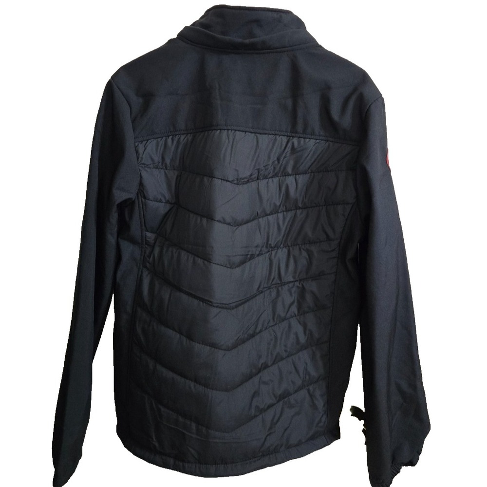 Canada Weather Gear Hooded Hybrid Soft Shell Puffer Jacket Womens M Black NWT - Picture 4 of 13